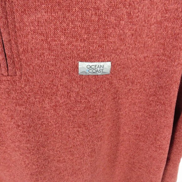 Ocean Coast Big & Tall Camper Red Quarter Zip Pullover Sweater LT NWT $64.50 - Picture 4 of 6